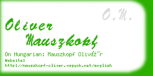 oliver mauszkopf business card